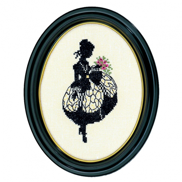 8720_Набор для вышивания "Дама с букетом" (силуэт)