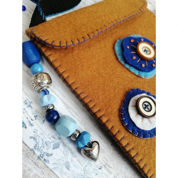 184309_Набор для создания сумки из фетра "Синие цветы"