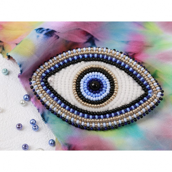 Набор для вышивания KLART арт. 10-501 Брошь. Глаз 8х5 см