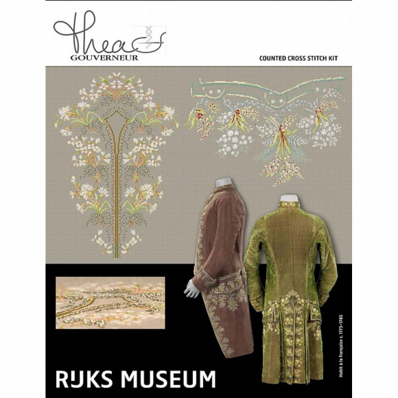 Набор для вышивания THEA GOUVERNEUR арт.784 Музей Rijks, Habit to the French c. 1775-1785 22х38 см; 29х21 см
