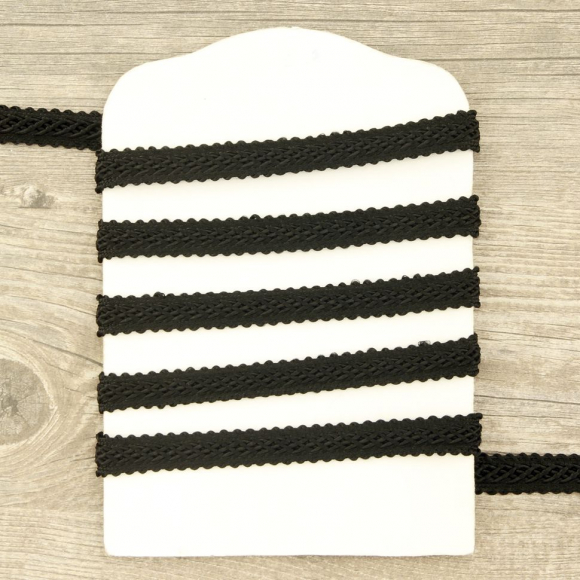 Тесьма PEGA тип интерьерная, цвет черный, 10 мм