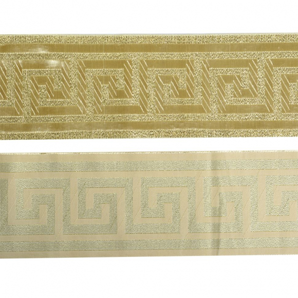 Лента отделочная жаккардовая арт.TBY.1907-4 шир.80мм цв.золото уп.8,2 м