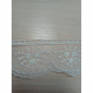 Кружево на сетке арт.TR 2007 шир.60мм цв.02 молочный, уп.9м
