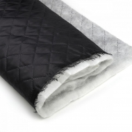 Термостежка Подкладка НАРЕЗКА арт.РАД.61196 170Т № 0110 рис.№5 клетка 3,5см цв.т.серый Синтепон 100г/м? шир.150см уп.5м