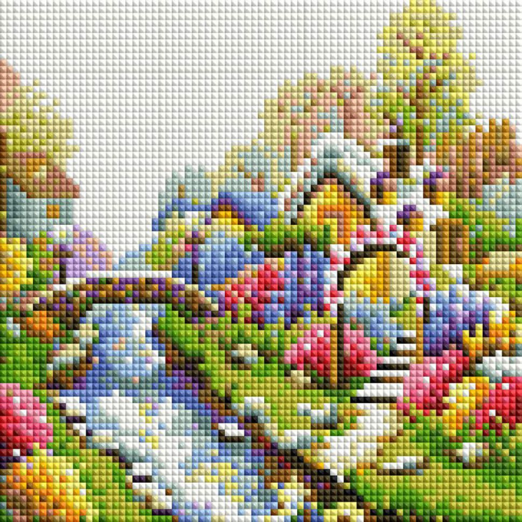 Набор Белоснежка для изготовления картин со стразами арт.БЛ.473-ST-PS Лето 20х20 см