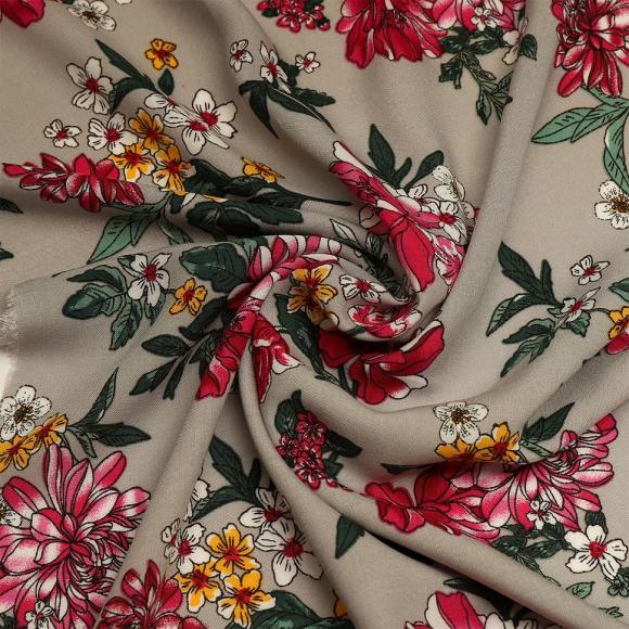 Ткань Штапель  TBY Vi-71910-c4 плот 110г/м2 100% вискоза шир. 145 см цв.с4 серый уп.5м