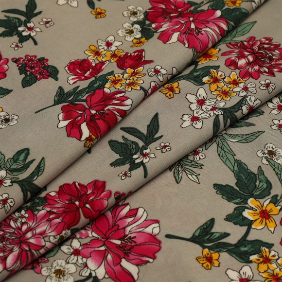 Ткань Штапель  TBY Vi-71910-c4 плот 110г/м2 100% вискоза шир. 145 см цв.с4 серый уп.5м