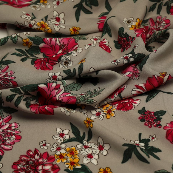 Ткань Штапель  TBY Vi-71910-c4 плот 110г/м2 100% вискоза шир. 145 см цв.с4 серый уп.5м