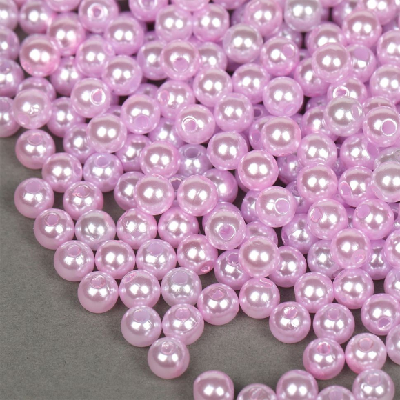 Бусины MAGIC 4 HOBBY круглые перламутр 6мм цв.092 сиреневый уп.50г (483шт)