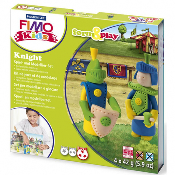 92424_Набор полимерной глины FIMO kids form&play детский "Рыцарь"