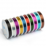 Проволока для бисера ?0,3мм арт.ТВ HET- цв.ассорти рул.50м