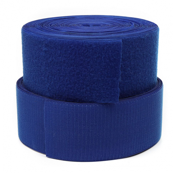 Лента липучка TBY пришивная кач.С шир.100мм цв.F340 васильковый уп.25м (пара)