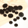 Пуговицы деревянные TBY.F501 цв.темно-коричневый 24L-15мм, 2 прокола, 50 шт