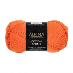 Пряжа ALPINA COTTON PALLETE (50% хлопок, 50% акрил) 10х50г/205м цв.12 оранжевый