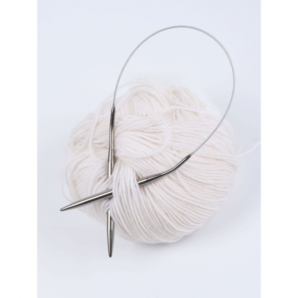 Спицы круговые для вязания на тросиках Maxwell Black арт.40-55 5,5 мм /40 см