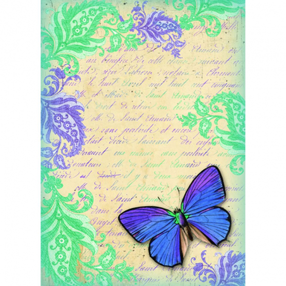 78210_Бумага рисовая мини - формат "Письмо с бабочкой"
