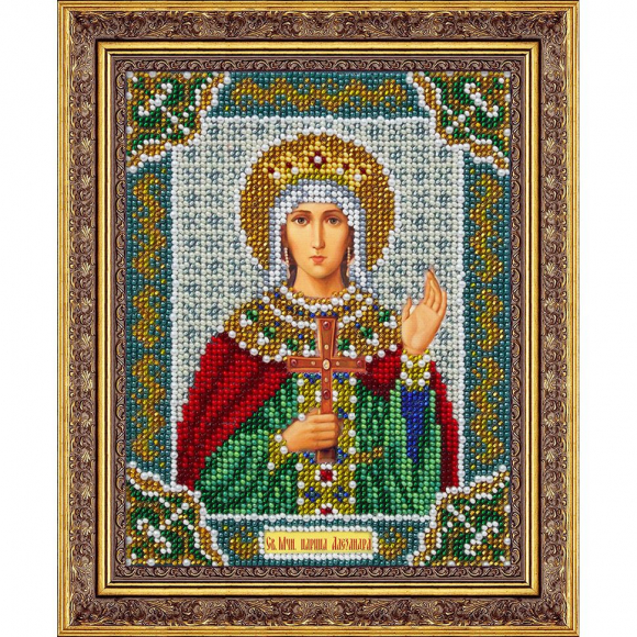 Набор для вышивания бисером ПАУТИНКА арт.Б-720 Святая Мученица царица Александра 14х18 см