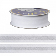 Косая бейка хлопок TBY арт.CB40 шир.40мм цв.F101 белый уп.27,43 м