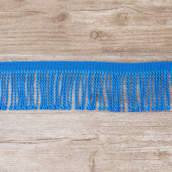 Бахрома витая, 60 мм, цвет лазурный