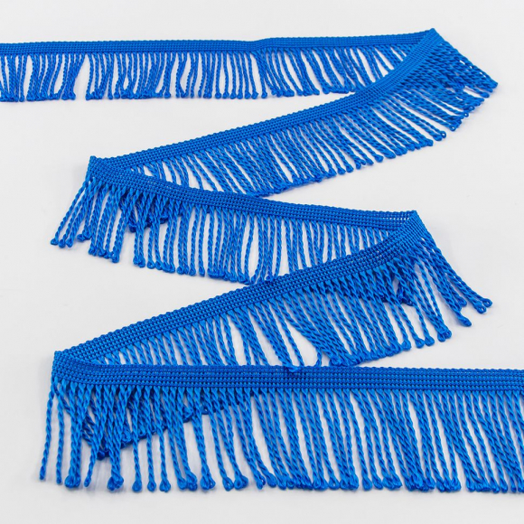 Бахрома витая, 60 мм, цвет лазурный