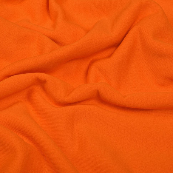 Ткань трикотаж Футер 2х нитка начес с лайкрой 190г опененд 100+100см апельсин 16-1362 уп.6м Ткань трикотаж Футер 2х нитка начес с лайкрой 190г опененд 100+100см апельсин 16-1362 уп.6м