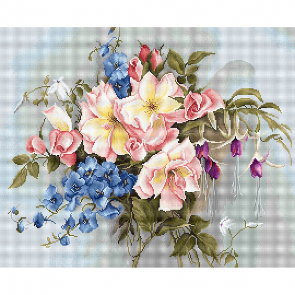 Набор для вышивания LUCA-S арт. BA2362 Букет с колокольчиками 38х31 см