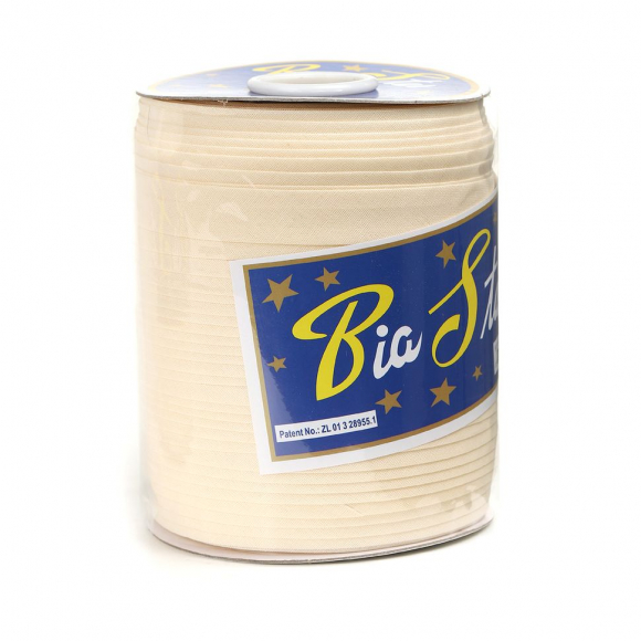 Косая бейка хлопок TBY арт.CB15 шир.15мм цв.F104 молочный уп.132 м