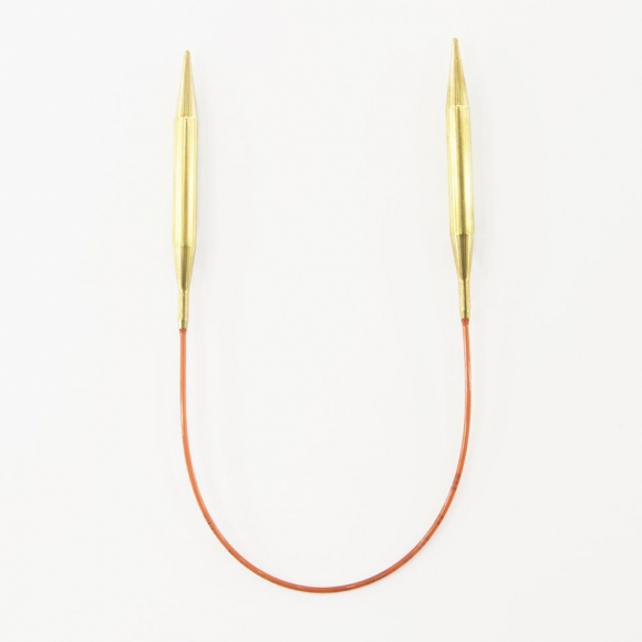 158264_Спицы круговые позолоченные с удлиненным кончиком, №8, 40 см