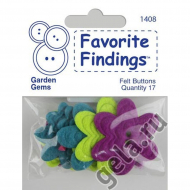 26630_Пуговицы из войлока Favorite Findings Felt "Садовые ценности"