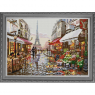 Рисунок на ткани (Бисер) КОНЁК арт. 1238 Прогулка по Парижу 29х39 см