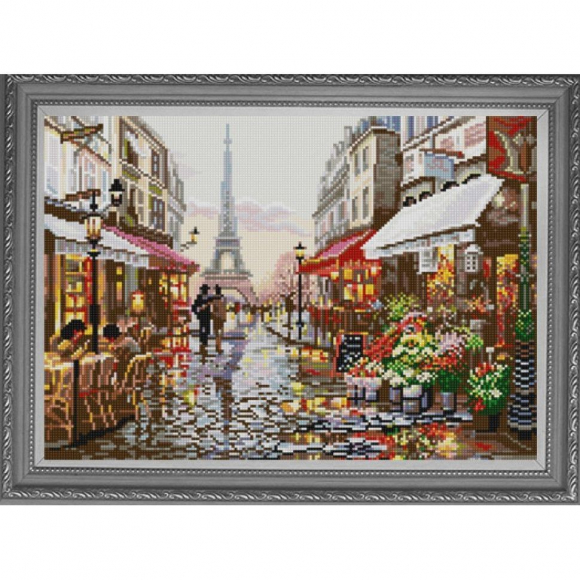 Рисунок на ткани (Бисер) КОНЁК арт. 1238 Прогулка по Парижу 29х39 см Рисунок на ткани (Бисер) КОНЁК арт. 1238 Прогулка по Парижу 29х39 см