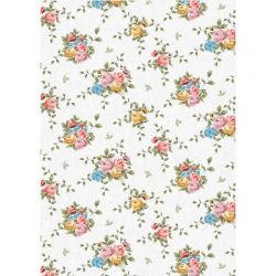 Ткани для пэчворка в рулонах ВЕРСАЛЬСКИЕ САДЫ 112 см 100% хлопок (в метрах) ВС-03 белый