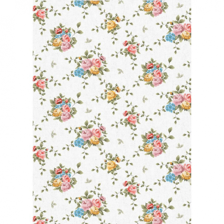 Ткани для пэчворка в рулонах ВЕРСАЛЬСКИЕ САДЫ 112 см 100% хлопок (в метрах) ВС-03 белый