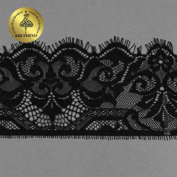 Кружево реснички KRUZHEVO арт.TBY 78631-1 шир.100мм цв.2 черный уп.15м (по 3м) Кружево реснички KRUZHEVO арт.TBY 78631-1 шир.100мм цв.2 черный уп.15м (по 3м)