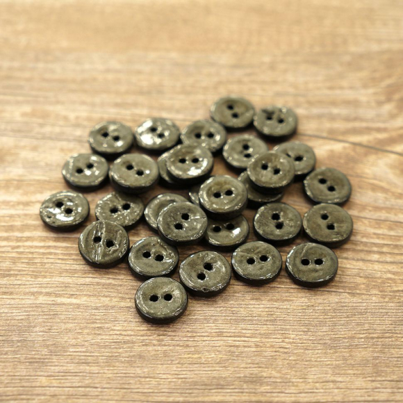 Пуговицы CONCEPT, размер 18, кокос, цвет COL.9 темно-серый