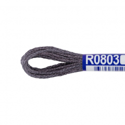 Нитки для вышивания Gamma мулине 100% вискоза 12 x 8 м цв.R0803 серый