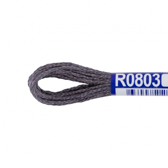 Нитки для вышивания Gamma мулине 100% вискоза 12 x 8 м цв.R0803 серый