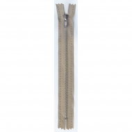 91250_Молния HKM, неразъемная, металл 5 мм, никель, 16 см, бежевая