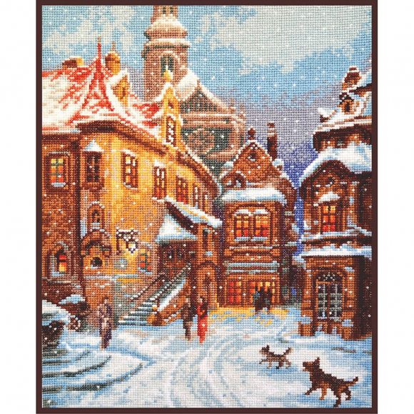 Набор для вышивания ПАЛИТРА арт.07.021 А снег идёт, по мотивам картины Георга Янни 21х27 см Набор для вышивания ПАЛИТРА арт.07.021 А снег идёт, по мотивам картины Георга Янни 21х27 см