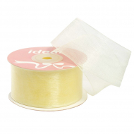 Лента капрон (органза) IDEAL шир.40мм цв.1002 молочный уп.27,4 м