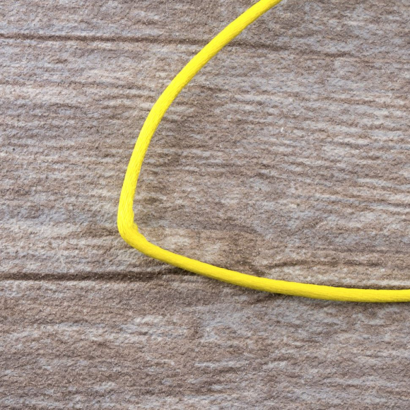 19414_Шнур атласный SAFISA 2 мм, 25 м, цвет 32, желтый