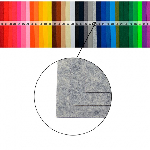 Фетр листовой мягкий Magic 4 Hobby 1мм 20х30см арт.FLT-S1 уп.10 листов цв.657 мрамор