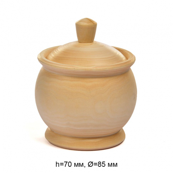 Сахарница с крышкой деревянная липа h70мм, d85мм Magic 4 Hobby уп.2шт