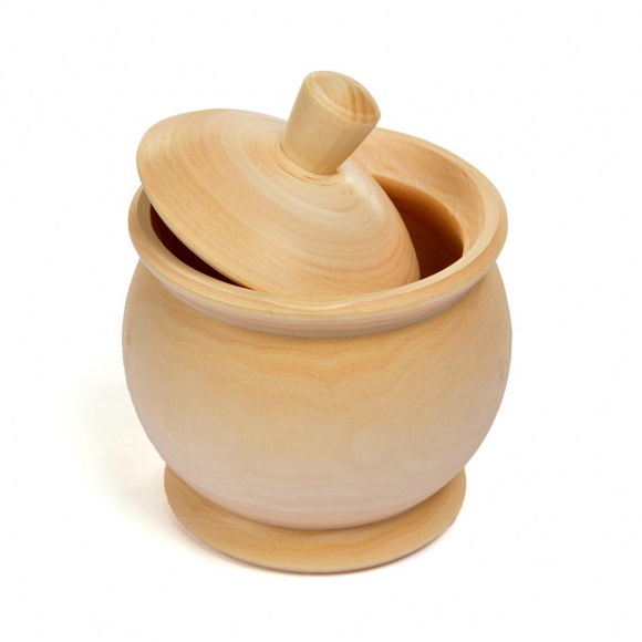 Сахарница с крышкой деревянная липа h70мм, d85мм Magic 4 Hobby уп.2шт