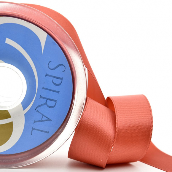 Лента атласная двусторонняя SAFISA, 11 мм, 25 м, цвет 36, клубничный мусс