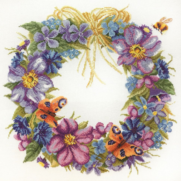 Набор для вышивания МАРЬЯ ИСКУСНИЦА арт.06.002.52 Цветы лета 40х40 см