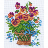 Рисунок на канве МАТРЕНИН ПОСАД арт.28х37 - 0761-1 Анютины глазки