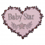 Термоаппликация "Сердце с цветочным венком"