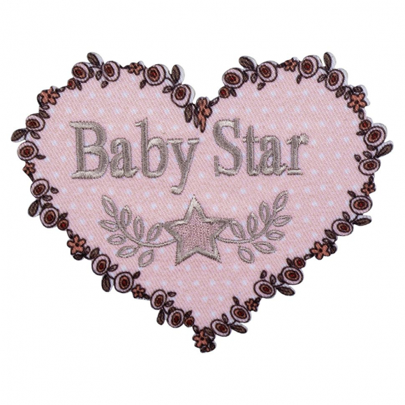 Термоаппликация "Сердце с цветочным венком"