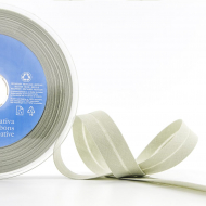 Косая бейка хлопок/полиэстер 20 мм, 25 м, цвет 66, серо-зеленый светлый